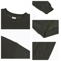 Sweat-shirt à col rond en molleton épais 350g avec logo personnalisé, style américain, épaules tombantes, pull d'hiver pour homme