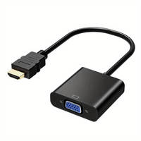 Adaptateur de câble Taipuxi 20 cm noir 1080p HDTV mâle vers VGA femelle, convertisseur HD vers VGA pour moniteur projecteur