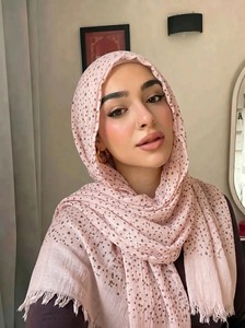 Nueva Colección de Hijabs Islámicos con Estampado de Puntos, Pañuelo de Rayón de Color Sólido al por Mayor, Chal Largo para Mujer, Hijab de Malasia - Product Image 2
