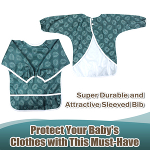 Простые в использовании нагрудники для кормления, детский нагрудник с длинным рукавом для младенцев, водонепроницаемый - Product Image 2