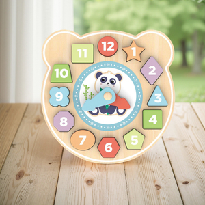 Đồng Hồ Bằng Gỗ Câu Đố Hình Dạng Phù Hợp Với Đồ Chơi Đầu Giáo Dục Động Vật Hoạt Động Hội Đồng Quản Trị Cho Trẻ Em Học Tập - Product Image 5