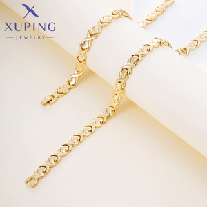 <span class=keywords><strong>Set</strong></span> di Gioielli Xuping all'Ingrosso, <span class=keywords><strong>Collana</strong></span> <span class=keywords><strong>e</strong></span> <span class=keywords><strong>Bracciale</strong></span> con Catena a Cuore Placcata in Oro 14K, <span class=keywords><strong>Set</strong></span> Unisex per Donna <span class=keywords><strong>e</strong></span> <span class=keywords><strong>Uomo</strong></span> - Product Image 4