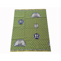 Tela estampada de poliéster ankara, personalizada, para uniformes escolares