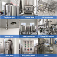 Système de brassage commercial 5BBL à 2 cuves, équipement de brassage de bière artisanale en acier inoxydable avec plateforme de commande