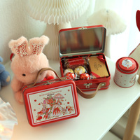 Boîte à bonbons miniatures en métal recyclable avec logo imprimé personnalisé et valise de Pâques en forme de lapin, Guangdong