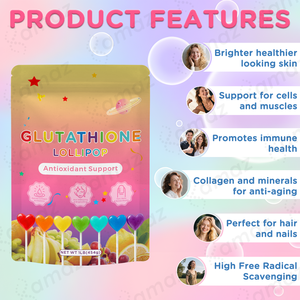 Amaz OEM özel etiket fabrika wholesalel-glutatyon cilt beyazlatma lolipop parlatma kollajen takviyeleri parlayan cilt için - Product Image 4