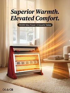 Calentador Infrarrojo Portátil de 1600W, Calentador Eléctrico con Bombilla de Cuarzo y Humidificador Turbo para Habitaciones - Product Image 3