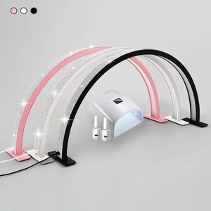 Lampe de table LED professionnelle demi-lune pour soins du visage, manucure, tatouage, sourcils et cils, OEM 48W 30 pouces, outil de salon, vente en gros - Product Image 5