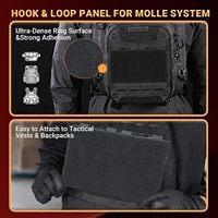 Plaque de fixation tactique Molle auto-agrippante pour sac à dos, gilet et badges DIY