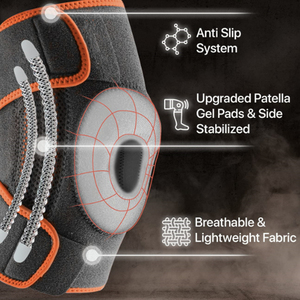 Almohadillas <span class=keywords><strong>de</strong></span> gel <span class=keywords><strong>de</strong></span> rótula <span class=keywords><strong>de</strong></span> compresión <span class=keywords><strong>de</strong></span> talla grande ajustables, rodillera con estabilizadores laterales - Product Image 5