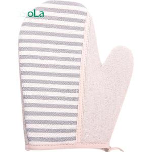 FaSoLa Striped Bath Glove With Exfoliating Sponge For Shower Body Care - Product Image 5