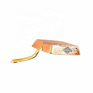 IndianArtVilla Sartén cuadrada de martillo de cobre puro con revestimiento interior de estaño 450 ML-Utensilios de cocina para almacenamiento y servicio - Product Image 4
