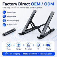 Support d'ordinateur portable pliable et réglable en aluminium léger pour marques e-commerce