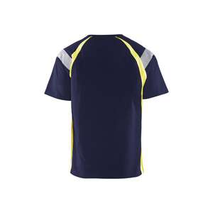 BLAKLADER-T-shirt 333210308833S Bleu marine/Jaune haute visibilité-EAN 7330509595473 HI-VIS WORKWEAR - Product Image 2