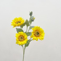 Tige unique de tournesol, fleur artificielle de haute qualité, arrangement floral pour mariage, décoration pour salon et table à manger