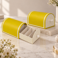Boîte cadeau rigide en papier écologique personnalisée, style tiroir semi-circulaire, avec ruban, pour bijoux, artisanat, emballage de souvenirs, vente en gros