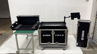 Boîtier de transport hydraulique à roulettes OEM pour console de mixage numérique Yamaha DM7 avec plateforme à dégagement rapide et compartiment supérieur rabattable