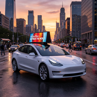 Pantalla LED P2.5 P5 de Doble Cara con 4G, WiFi y GPS para Techo de Taxi, Publicidad en Vehículos, Letrero Móvil