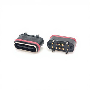 ขั้วต่อ USB Type C ตัวเมีย 5A 50 โอห์ม พร้อมขา 16P วัสดุตัวเรือนทองเหลือง สำหรับใช้งานกับคอมพิวเตอร์ สีดำ - Product Image 2