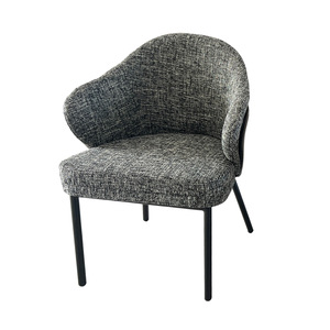 Sedia da pranzo con schienale a braccio italiano Post-moderno e minimalista per la casa, in tessuto di lusso leggero per la Reception dell'hotel, sofà uso domestico - Product Image 5