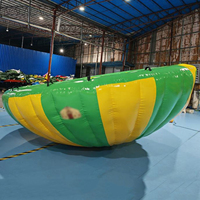 JUNAO Tube Gonflable Rotatif Robuste en PVC, Type UFO, Remorquable, Bateau Disco Rotatif, 500kg+, pour Parc Aquatique et Divertissement en Mer