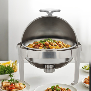 Khách sạn thương mại Vàng tự phục vụ thực phẩm ấm hơn thiết lập tầm nhìn thép không gỉ 6 lít tròn cuộn tròn với cửa sổ - Product Image 6