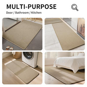 Tapete de Cocina Antideslizante, Resistente al Aceite y al Agua, Rectangular, Absorbente, con Base de Espuma Tipo Waffle, Color Beige, Estilo 2025 - Product Image 4