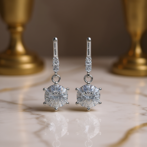 Pendientes de Diamantes Levian Nuzero en Oro Blanco, Corte Brillante Redondo, Color D, Naturales, Clásicos, Joyería para Mujer, para Bodas - Product Image 2