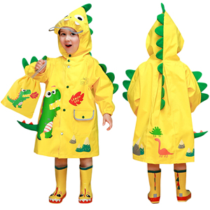 Wholesale Safe Reflective Cartoon <b>Kids</b> Hooded Raincoat, Thick EVA Oversize <b>Rain</b> Wear with Storage Bag for School Hiking Outdoor - Product Image 4