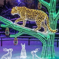 Farol Grande para Parque de Atracciones con Luces LED para Decoración Navideña, Faroles con Temática Festiva