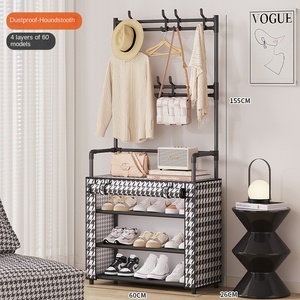 Armario sencillo multicapa para zapatos, puerta a prueba <span class=keywords><strong>de</strong></span> polvo, sala <span class=keywords><strong>de</strong></span> estar integrado para estante <span class=keywords><strong>de</strong></span> almacenamiento, hogar, dormitorio, multifuncional - Product Image 6