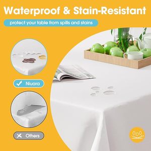 <b>Tablecloth</b> White <b>Disposable</b> Premium Quality Moisture Proof Shrink Bag Offset Printing LDPE Material Parties Everyday Use - Product Image 6