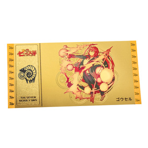 Banconota Commemorativa Classica Anime Sette Crimi, Banconota d'Oro, Moneta in Plastica, Banconota in Lamina d'Oro, Collezione Regalo per Live Streaming - Product Image 1