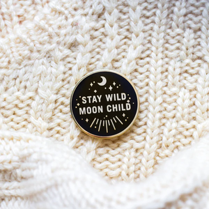 Molde de por vida de alta calidad a medida, accesorios de Metal de diseño personalizado, Stay <span class=keywords><strong>Wild</strong></span> <span class=keywords><strong>Moon</strong></span> Child Keep What Matters, Pin de regalo promocional - Product Image 1