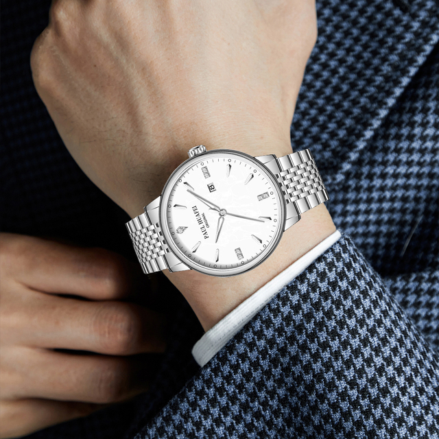 PAUL HUAFEI PH777 Polo Series Luxury Men's Quartz Watch Sapphire Crystal Pointer 3ATM Waterproof Stainless Steel Business Watch