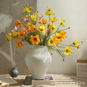 ดอกไม้ประดิษฐ์ยี่ห้อ Yihua รุ่น Floral Art ดอกคอสมอสสีชมพู แจกันดอกไม้ผ้าไหม ตกแต่งบ้าน ตกแต่งห้องนั่งเล่น ของประดับตกแต่งโต๊ะ - Product Image 4
