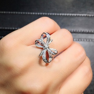 Anello romantico con fiocco esagerato, regalo per donne per feste e uso quotidiano - Product Image 3