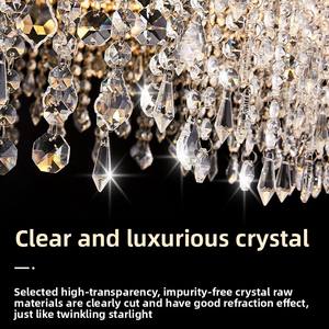 Oturma yemek odaları için özelleştirilmiş basit Modern kristal avize yaratıcı usta yatak odası aydınlatması İskandinav Minimalist sünger - Product Image 4