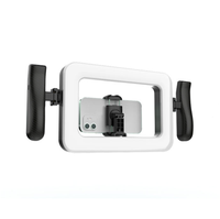 K03 Éclairage LED portable rechargeable pour cage à lapin, température de couleur réglable 2900-3100K, support de téléphone, AI ABS