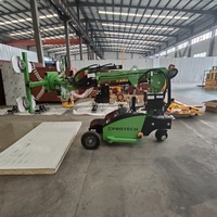 Mesin Pengangkat Kaca Vakum Elektrik Penuh, Robot Pengangkat dengan Cup Vakum untuk Pemasangan Kaca
