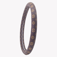 Housse de volant universelle marron monogramme Aire Space en cuir PU de luxe, résistante à l'usure, toucher doux
