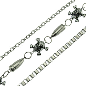 Hot Selling Personalized Simple Men's Pants <b>Chain</b> Hiphop Multi Layer Alloy Skull Head <b>Waist</b> Hanging <b>Chain</b> Wholesale Jewelry - Product Image 6