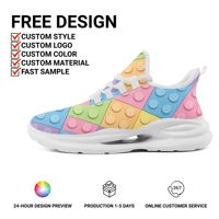 Chaussures de course décontractées à motif coloré avec empeigne en maille respirante, personnalisables avec logo OEM/ODM, pour hommes et femmes, directement de l'usine FN079-26027004-5