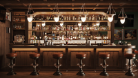 Comptoir de bar de luxe moderne sur mesure, design de comptoir de magasin de détail en bois