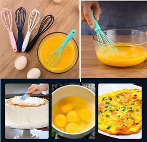 Fouet à œufs en silicone pour ustensiles de cuisine antiadhésifs, fouet à ballon résistant à la chaleur avec poignée en PP, batteur à œufs manuel anti-rayures pour la cuisine - Product Image 6