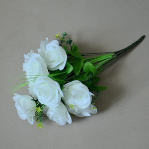 Sevenstar-flores artificiales coloridas para el <span class=keywords><strong>cementerio</strong></span>, rosas artificiales, <span class=keywords><strong>arreglo</strong></span> de flores funerarias - Product Image 4