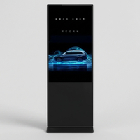 Kiosque LCD commercial mobile 32 pouces le plus vendu, écran tactile IP65, système d'exploitation Android, pour ascenseur, sur pied, pour magasin de détail
