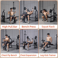 Système intégré polyvalent de support d'haltères et de banc de musculation robuste pour des exercices complets de musculation et de renforcement musculaire