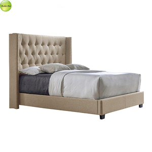 Les derniers lits doubles en bois massif avec tête <span class=keywords><strong>de</strong></span> <span class=keywords><strong>lit</strong></span> moderne en cuir souple en Chine, utilisés pour les meubles <span class=keywords><strong>de</strong></span> chambre à coucher - Product Image 4