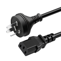 Cable de Alimentación Argentino Certificado por IRAM, 3 Puntas a IEC C13, Cobre Puro, 250V, IP44, para Olla Arrocera, Computadora de Escritorio, 1.5M